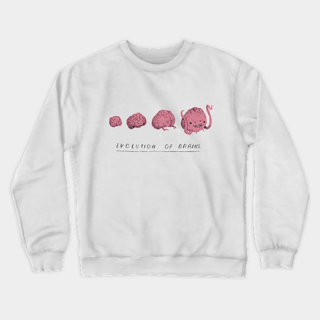 evolution of brains Crewneck Sweatshirt by Louisros